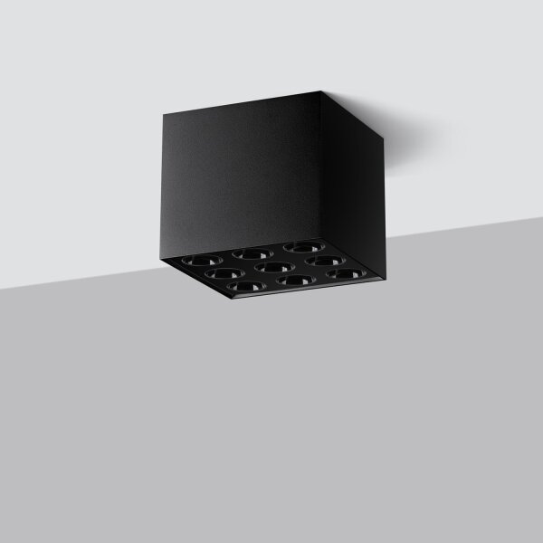LED Deckenlampe Schwarz Modern B:9,5 cm 4000 K 1859 lm