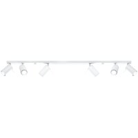 Deckenspot 6-flammig flexibel Weiß Stahl GU10 118 cm