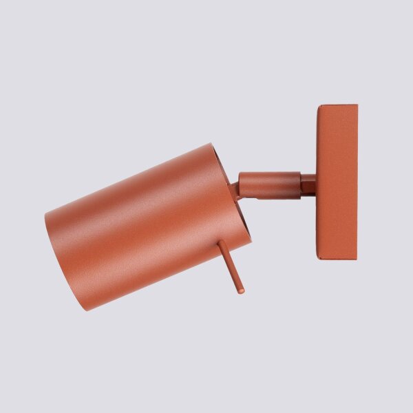 Wandstrahler GU10 flexibel Ockerrot Stahl H:8 cm Modern