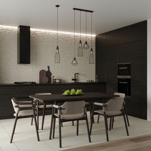 Wandlampe mit Schalter Schwarz Kabel E14 H:23 cm Draht