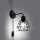 Wandlampe mit Schalter Schwarz Kabel E14 H:23 cm Draht