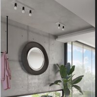 Deckenleuchte Beton Industrie E27 3-flammig L:55 cm