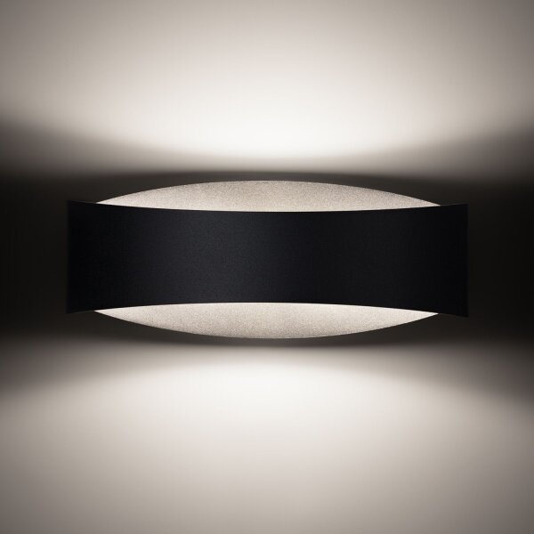 Wandlampe Up Down indirekt Schwarz G9 B:30 cm blendarm