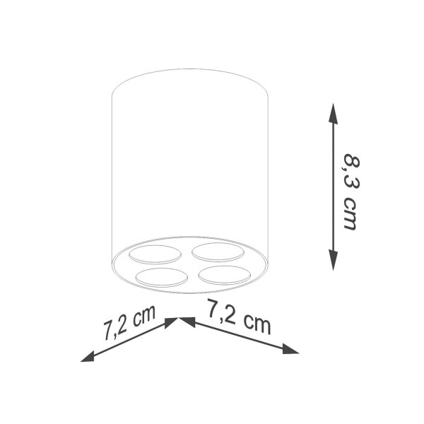 LED Aufbaustrahler Weiß Ø7,2 cm 4000 K 887 lm Aufputz