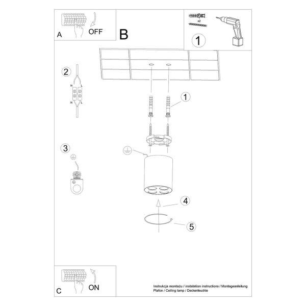 LED Aufbauspot Schwarz Ø7,2 cm 4000 K 887 lm Aufputz