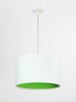 Lampe &agrave; suspendre Lampe de salon Blanc Vert Tissu