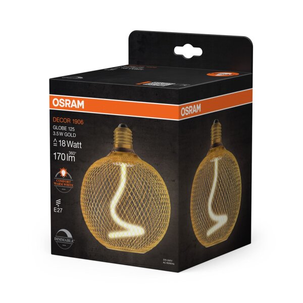 LED Leuchtmittel E27 in Gold 1800 K 170 lm OSRAM