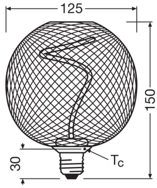 LED Leuchtmittel Schwarz E27 1800 K 130 lm Deko OSRAM