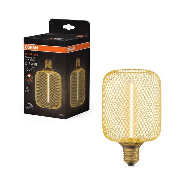 LED Leuchtmittel E27 1800 K 150 lm in Gold Ø 10 cm OSRAM