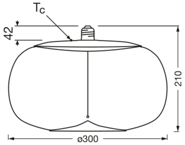 LED Leuchtmittel E27 Ø 30 cm XXL 1800 K 60 lm OSRAM