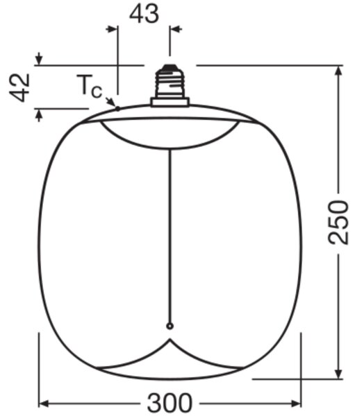 LED Leuchtmittel Deko Ø 25 cm E27 1800 K 400 lm OSRAM