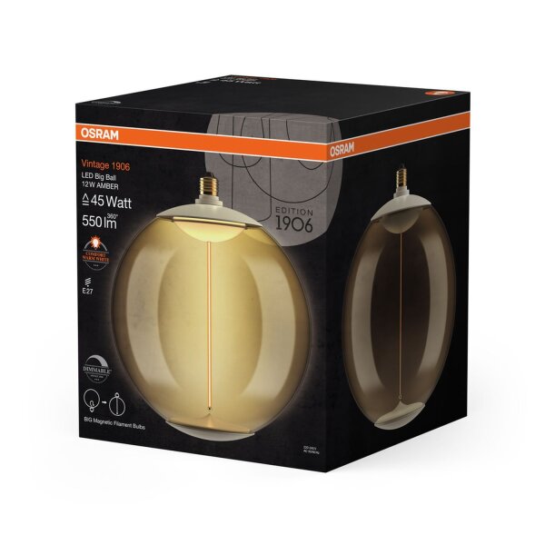 LED Leuchtmittel groß Ø 28 cm E27 1800K 550lm OSRAM