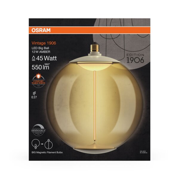 LED Leuchtmittel groß Ø 28 cm E27 1800K 550lm OSRAM