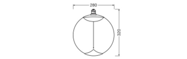 LED Leuchtmittel groß Ø 28 cm E27 1800K 550lm OSRAM