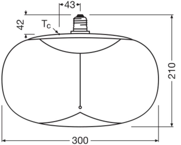 LED Leuchtmittel E27 Ø 30cm 1800K 500lm XXL OSRAM