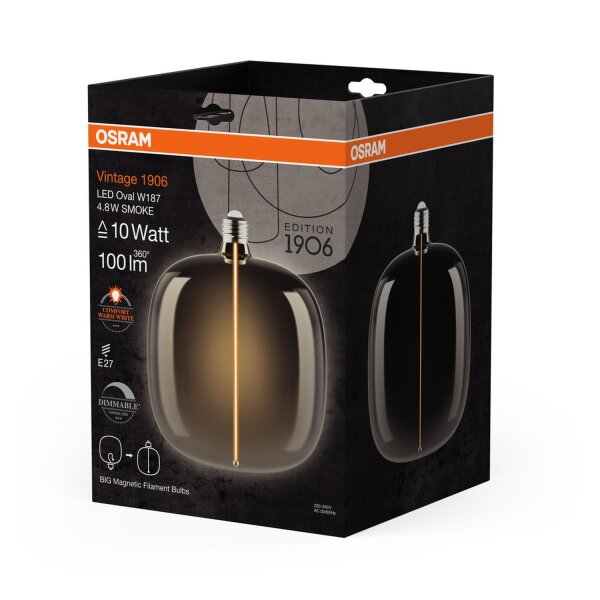 LED Leuchtmittel Glas E27 Ø 18,7 cm 1800 K 100 lm OSRAM