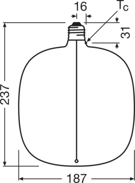 LED Leuchtmittel Glas E27 Ø 18,7 cm 1800 K 100 lm OSRAM