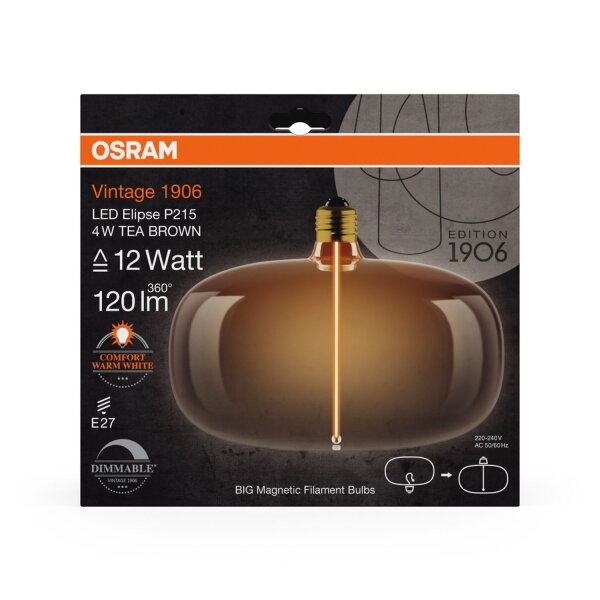 LED Leuchtmittel Glas E27 1800 K 120 lm Ø 21,5 cm OSRAM