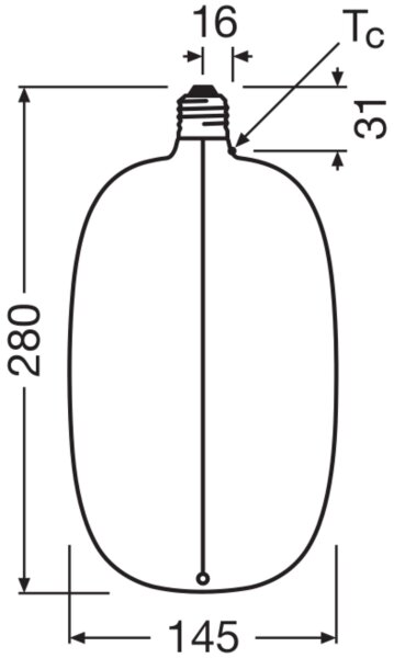 LED Leuchtmittel E27 Ø 14,5cm 1800K 100lm Rauchglas OSRAM