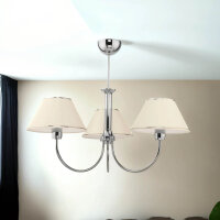 Lustre SELUSSA Blanc Chrome Ø68cm Table de salle...