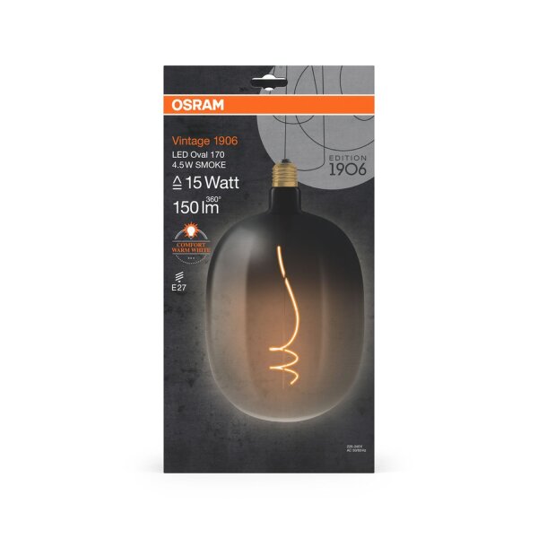 OSRAM LED Leuchtmittel E27 Glas Ø 17 cm 1800 K 150 lm