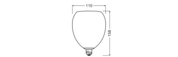 LED Leuchtmittel OSRAM Glas Blau E27 2700 K 300 lm Ø 11 cm