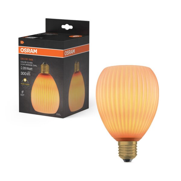 LED Leuchtmittel Glas E27 Ø 11 cm 2700 K 300 lm Orange OSRAM
