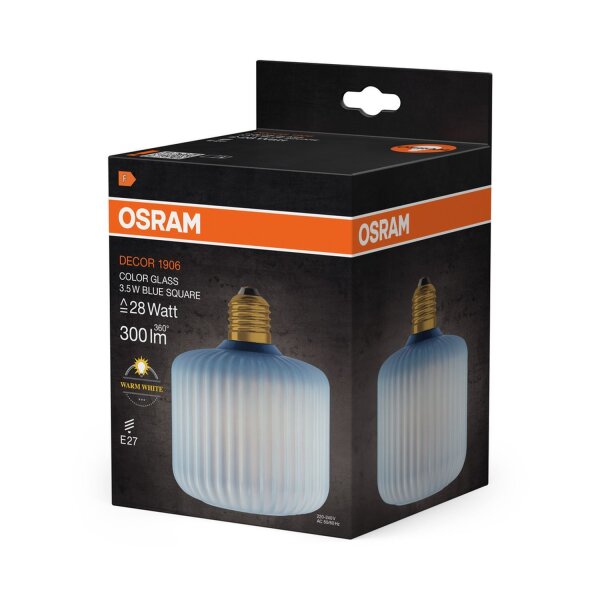 LED Leuchtmittel E27 Glas Ø 12 cm 2700 K 300 lm Blau OSRAM