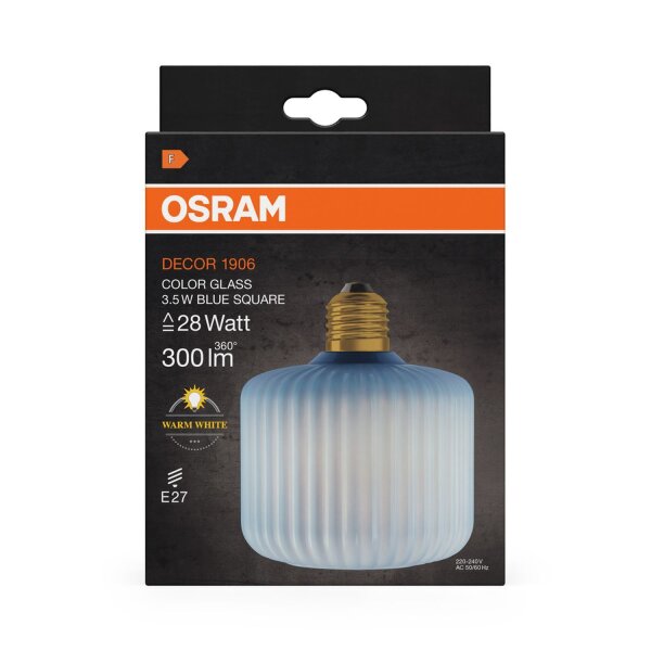 LED Leuchtmittel E27 Glas Ø 12 cm 2700 K 300 lm Blau OSRAM
