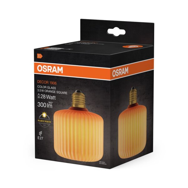 LED Deko Leuchtmittel Glas E27 Orange 2700 K 300 lm OSRAM