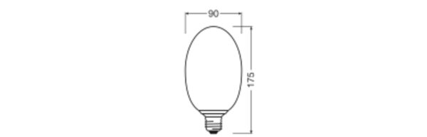 LED Deko Leuchtmittel Glas E27 Blau 2700 K 300 lm OSRAM