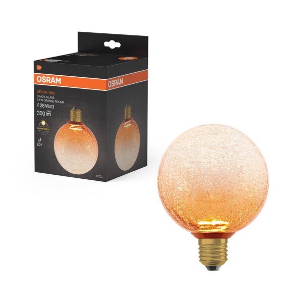 OSRAM LED Leuchtmittel E27 2700 K 300 lm Glas Orange Deko