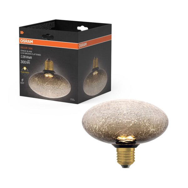 LED Leuchtmittel E27 Ø 15 cm 2700K 300lm Glas Braun OSRAM