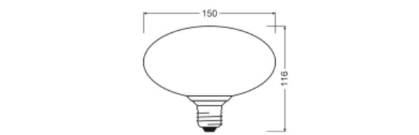 LED Leuchtmittel E27 Ø 15 cm 2700K 300lm Glas Braun OSRAM