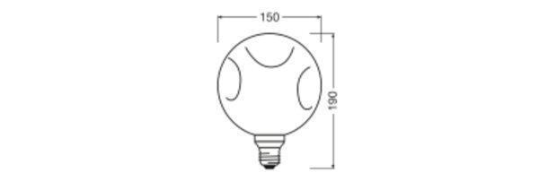 LED Leuchtmittel E27 Rosé Ø 15 cm 2700 K 300 lm Glas OSRAM