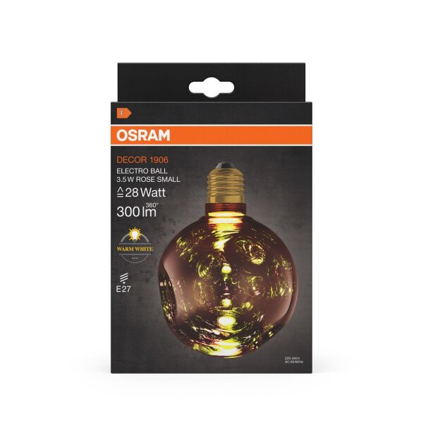 LED Leuchtmittel E27 Glas Ø 12,5 cm 2700 K 300 lm Rosé OSRAM