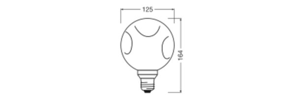 LED Leuchtmittel E27 Glas Ø 12,5 cm 2700 K 300 lm Rosé OSRAM