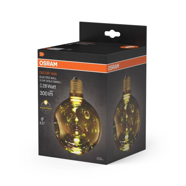 Deko Leuchtmittel E27 LED Glas in Gold 2700 K 300 lm OSRAM
