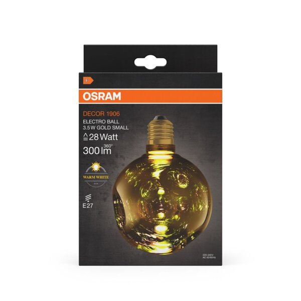 Deko Leuchtmittel E27 LED Glas in Gold 2700 K 300 lm OSRAM