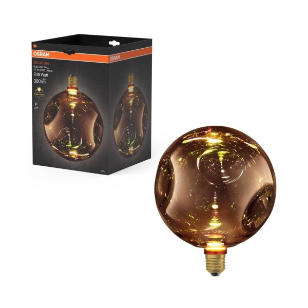LED Leuchtmittel Deko E27 Rosé Glas 2700 K 300 lm OSRAM