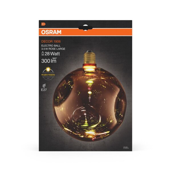 LED Leuchtmittel Deko E27 Rosé Glas 2700 K 300 lm OSRAM