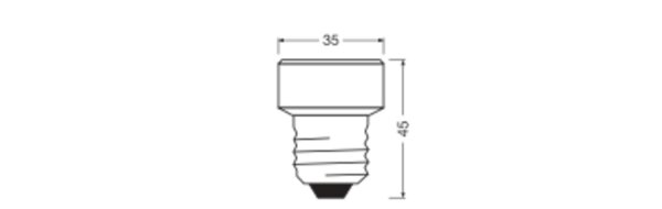 LED Leuchtmittel E27 klein 2700 K 300 lm L: 4,5 cm Mini OSRAM