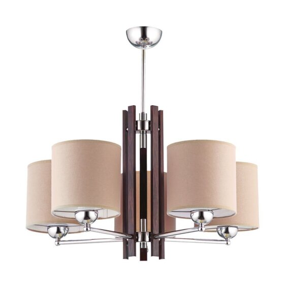 Deckenlampe Esszimmer KASULA Wenge Stoff Leuchte