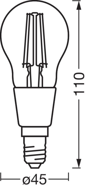 LED Leuchtmittel Glas E14 2700 K 470 lm Smart Dimmbar OSRAM