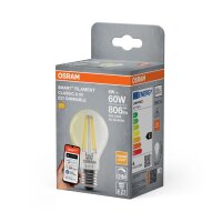 LED Leuchtmittel Glas E27 Ø 6cm Smart Dimmer 2700K...