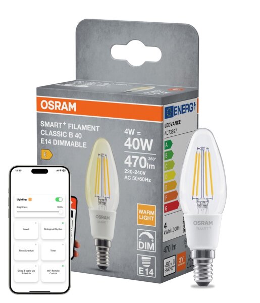 LED Leuchtmittel E14 2700 K 470 lm Kerzenform Smart OSRAM