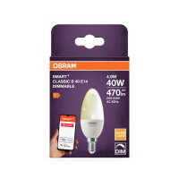 LED Leuchtmittel E14 Smart Dimmbar via App 2700K 470lm OSRAM