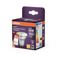 LED Leuchtmittel GU10 4 Stück 2700K 350lm Smart...