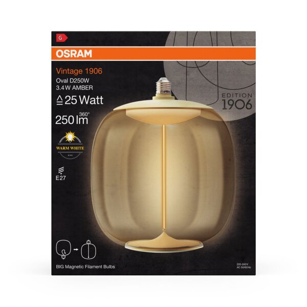 LED Deko Leuchtmittel E27 Ø 25 cm groß 2700 K 250 lm OSRAM
