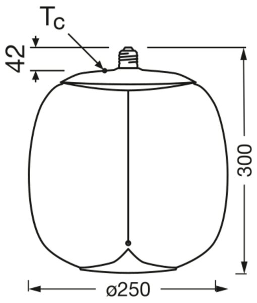 LED Deko Leuchtmittel E27 Ø 25 cm groß 2700 K 250 lm OSRAM